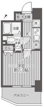 レジディア蒲田 1106 間取り図