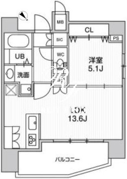 ステージファースト浅草橋3 1002 間取り図