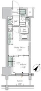 ワンルーフレジデンス田町 1103 間取り図
