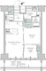 ワンルーフレジデンス田町 1407 間取り図