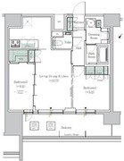 ワンルーフレジデンス田町 1408 間取り図