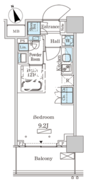 パークアクシス大塚ステーションゲートタワー 1904 間取り図