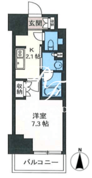 プライムメゾン市谷山伏町 205 間取り図