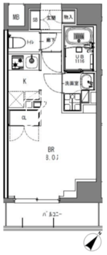 エスレジデンス日本橋馬喰町 602 間取り図