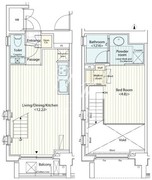 カスタリア菊川 605 間取り図