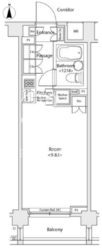 イプセ蒲田ウエスト 310 間取り図