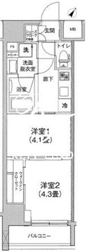 ティモーネプレミアム三ノ輪ステーション 202 間取り図