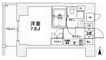 エスティメゾン王子 506 間取り図