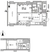 東雲キャナルコートCODAN 16-1412 間取り図