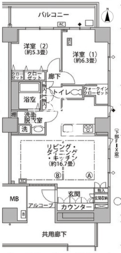 東雲キャナルコートCODAN 21-501 間取り図