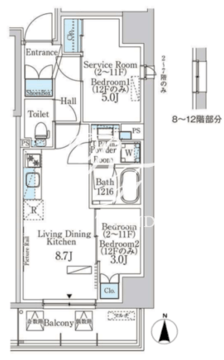 パークアクシス浅草田原町ガーデン 304 間取り図