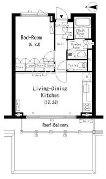 フロンティアレジデンス南麻布 616 間取り図