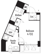 グランパセオ東新宿 401 間取り図