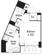 グランパセオ東新宿 601 間取り図