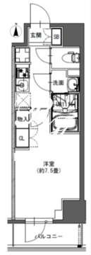 ラドゥセール東神田 503 間取り図