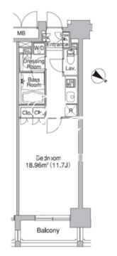 レジディア市ヶ谷2 303 間取り図