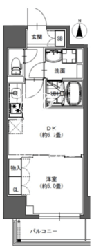 ラドゥセール東神田 305 間取り図