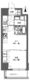 ラドゥセール東神田 705 間取り図