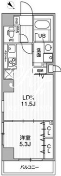 オルタナ北品川 1101 間取り図