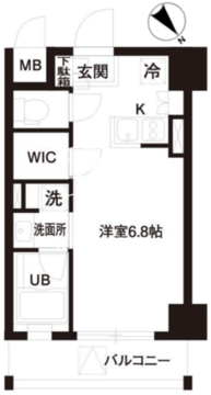 レジディア白金高輪 106 間取り図