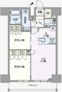 アジールコート汐浜キャナル 1102 間取り図