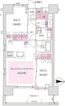 ディームス木場 1003 間取り図