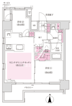 ディームス木場 1101 間取り図