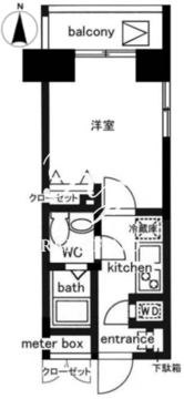 レジディア日本橋人形町2 1108 間取り図