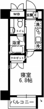 レジディア月島3 511 間取り図