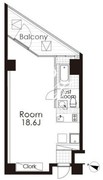 カスタリア広尾 601 間取り図
