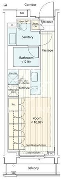 カスタリア新宿夏目坂 302 間取り図