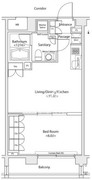 イプセ蒲田ウエスト 605 間取り図