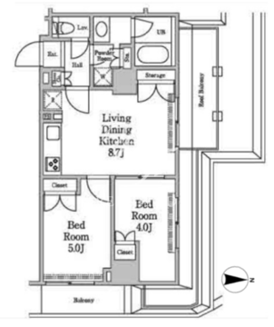 レジディア南品川2 805 間取り図