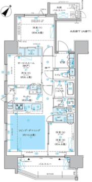 ディームス渋谷本町 1103 間取り図