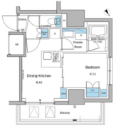 コンフォリア大森山王 1403 間取り図