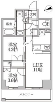 レジディア新御徒町2 814 間取り図