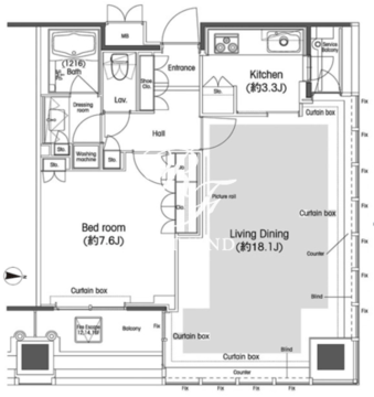 品川グラスレジデンス 1101 間取り図