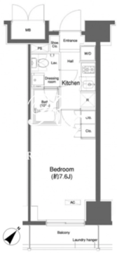 プラウドフラット白金高輪 1006 間取り図