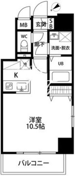 ルクレ池袋 501 間取り図