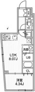 オルタナ早稲田 307 間取り図