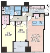 プレミストタワー白金高輪 2004 間取り図