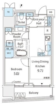 ミレアコート銀座プレミア 702 間取り図