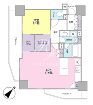 ラサンテ五反田 507 間取り図