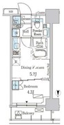 パークアクシス両国スクエア 1102 間取り図