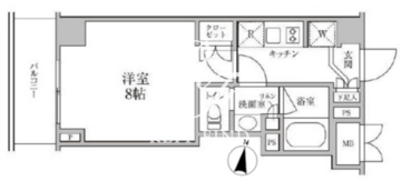 レジディア神楽坂2 404 間取り図