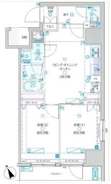 ジェノヴィア浅草4スカイガーデン 404 間取り図