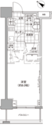 パークハビオ人形町 703 間取り図