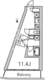 グランデュオ代々木2 403 間取り図