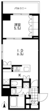 プライマル錦糸町 301 間取り図