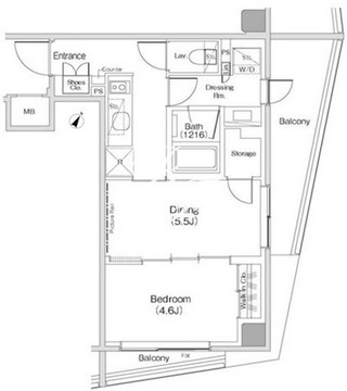 ザ・パークハビオ渋谷クロス 716 間取り図